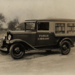 Historic image of the library's 1931 bookmobile.